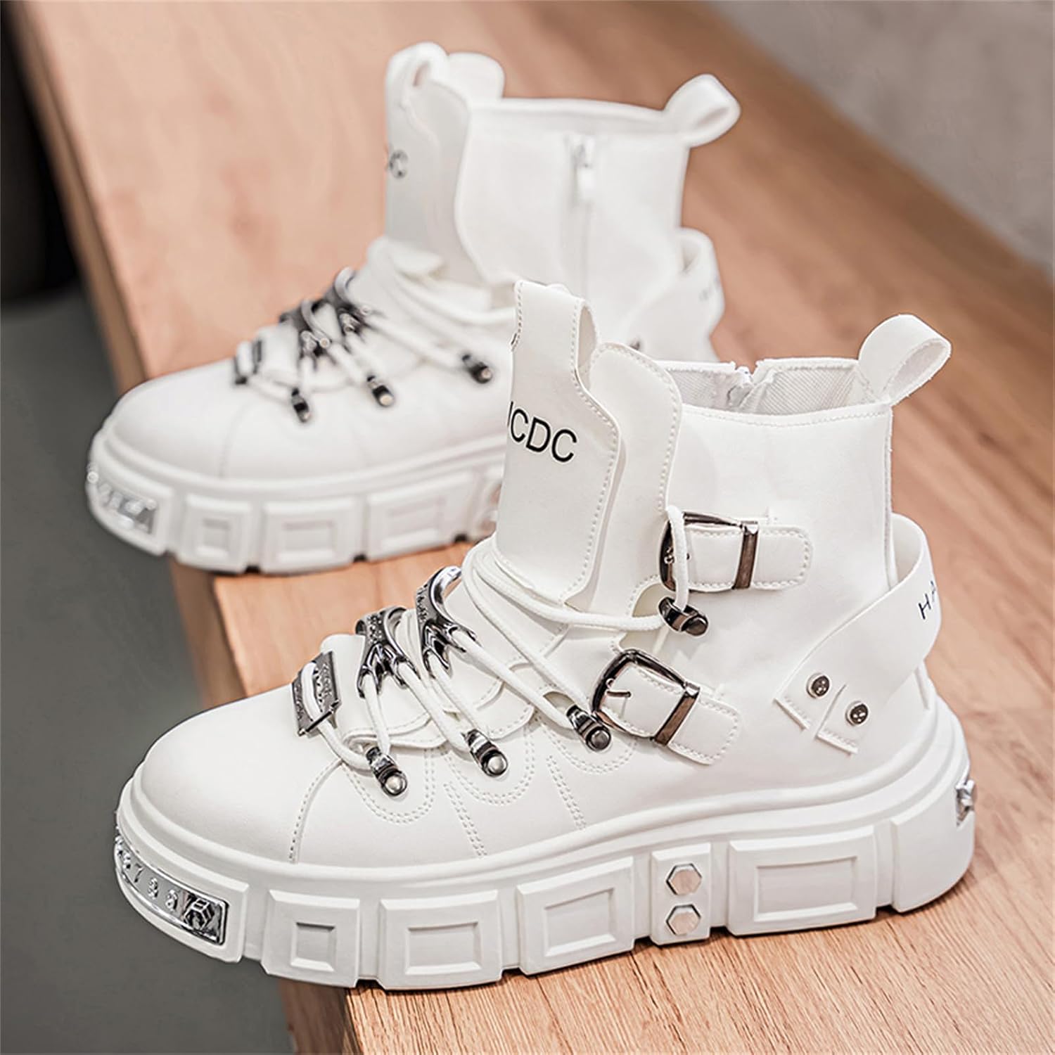 Men's Retro Leather Lace-Up Boots Classic Round Toe Platform Comfortable Non-Slip Casual Boots Daily Outdoor Work Activities Party Walking