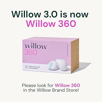 Willow 3.0 Wearable Breast Pump, Double Electric Breast Pump, Cordless, Hands Free Breast Pump with 9 Levels of Smart, Hospital Grade Suction Strength, 100% Leak Proof & Fits Fully In Bra, 24mm Flange