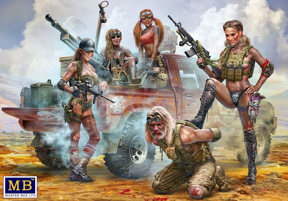Master Box 35199-1/35 Desert Battle Series. Skull Clan-New Amazons Plastic Kit