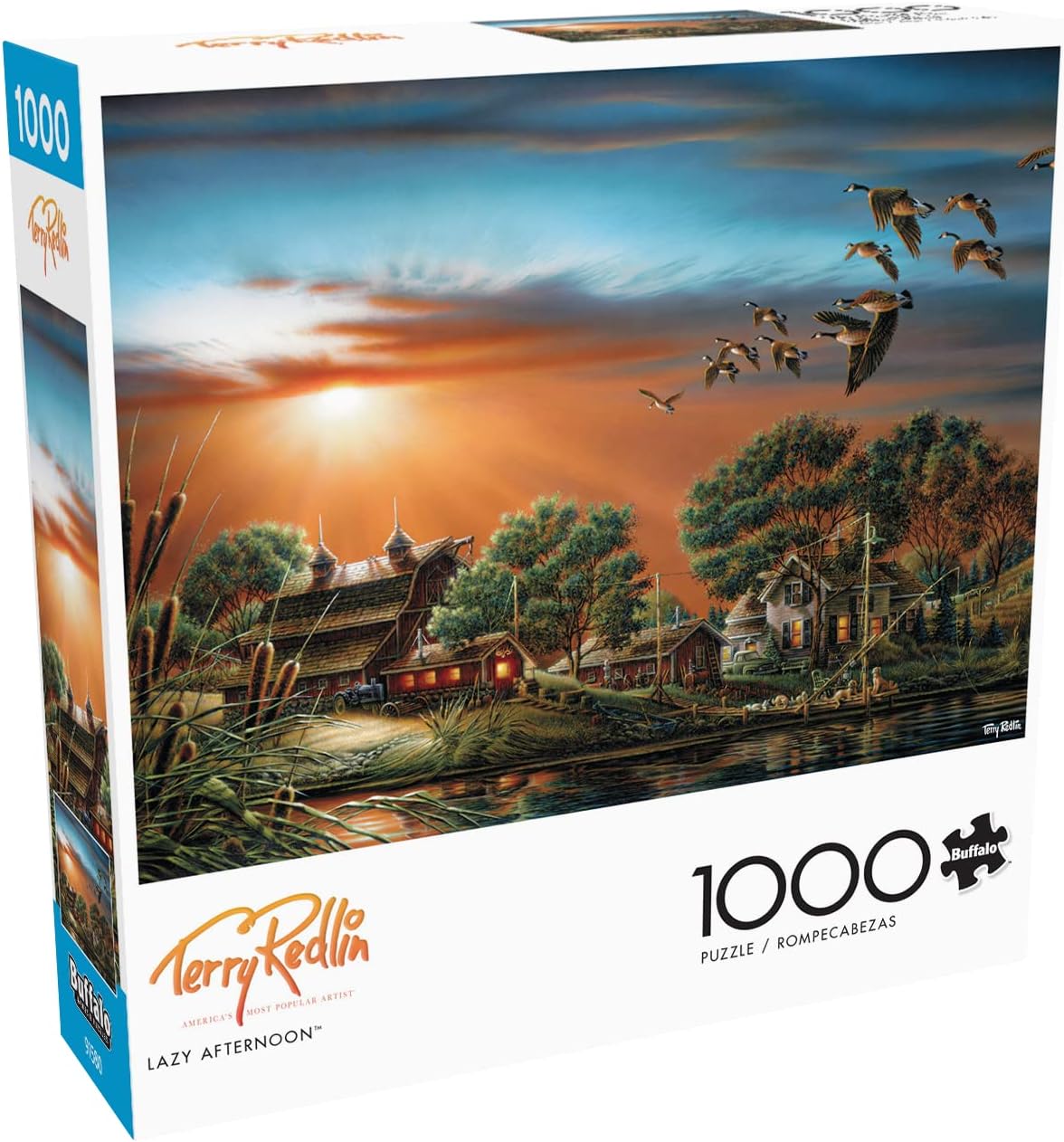 Buffalo Games - Terry Redlin - Lazy Afternoon - 1000 Piece Jigsaw Puzzle for Adults - Challenging Puzzle Perfect for Game Nights - Finished Puzzle Size is 26.75 x 19.75