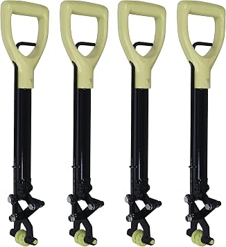 Brush Grubber Handy Grubber Xtended Reach Grabber Claw w/Large D Grip Handle & Non Slip Pads on Teeth for Gripping Weeds, Shrubs, Trees 4 Pack