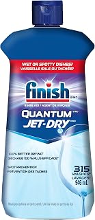 Finish Quantum Jet Dry Dishwasher Rinse Aid for Ultimate Shine & Dry, 100% Better Drying vs Detergent, 946 ml