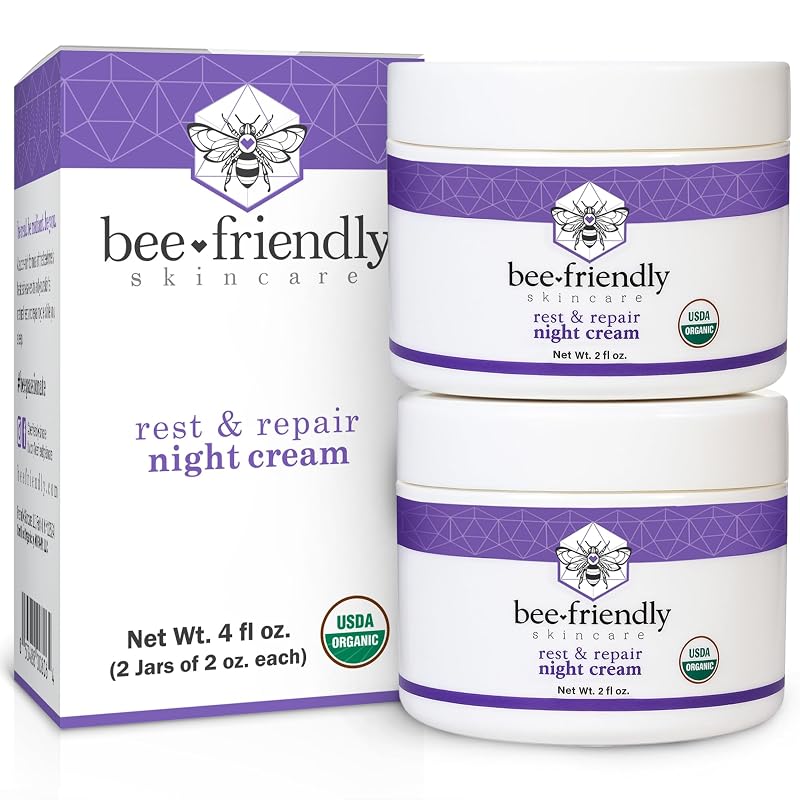 BeeFriendly® Creme noturno para o rosto, 2 potes de 120 mL