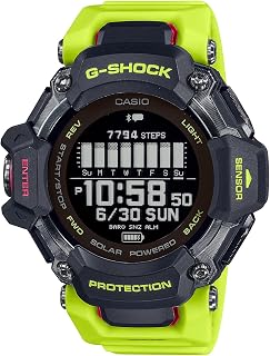 Casio 卡西欧 运动手表 日本制造 G-SQUAD GPS 心率计 搭载蓝牙, 黑色/黄色, 智能