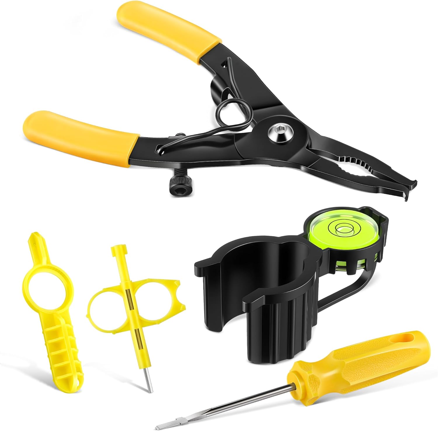 5 Pack Irrigation Adjustment Tool Set Compatible with Rain Bird and Hunter, Sprinkler Maintenance Kit Includes Spray Head Pull-Up & Hold-Up & Rotor & Rotator Tool, Sprinkler Key