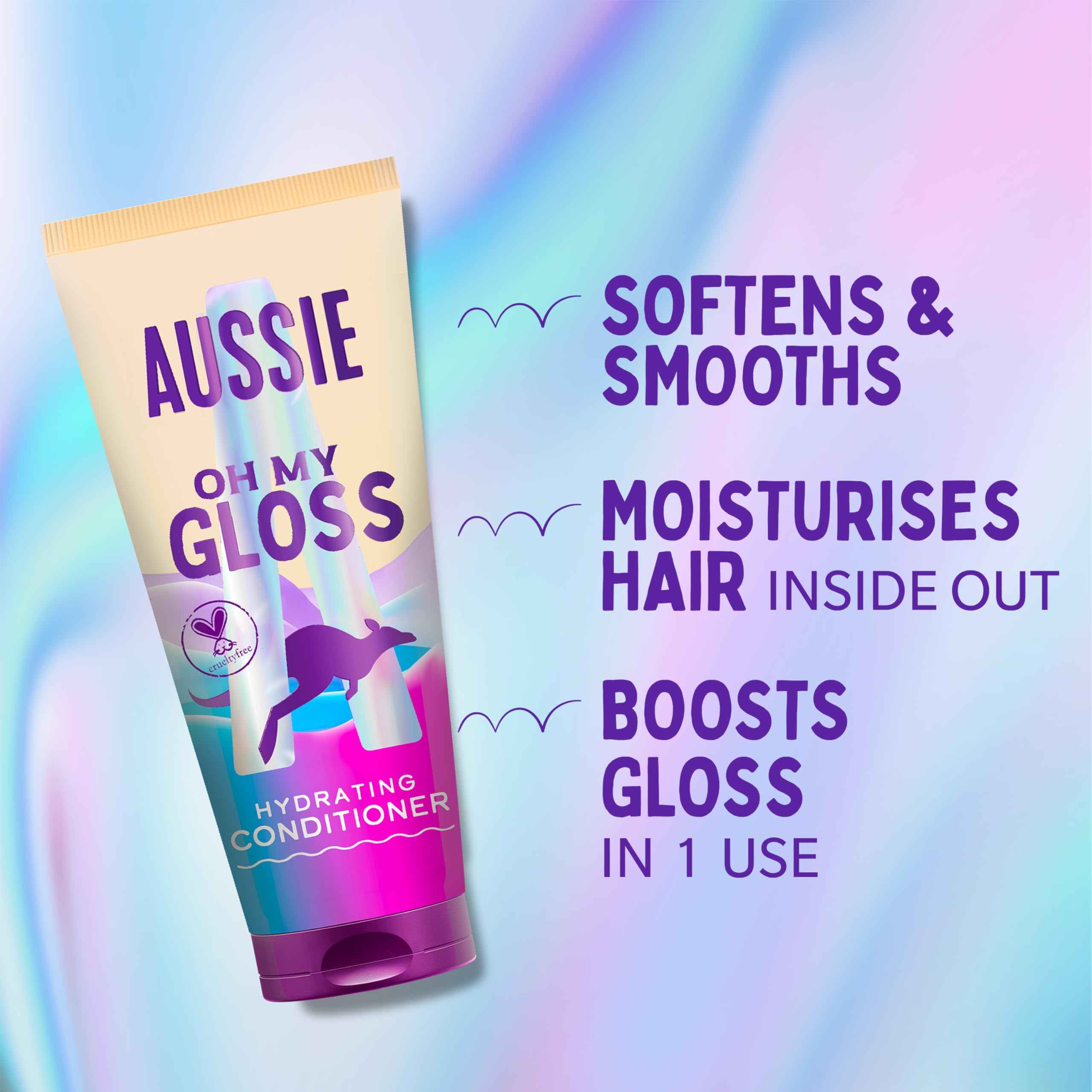 Aussie Oh My Gloss Hydrating Conditioner 200ml, Softens and Smooths Dry and Dull Hair, Infused with Australian Macadamia Nut Oil, Vegan and Cruelty-Free - Image 2