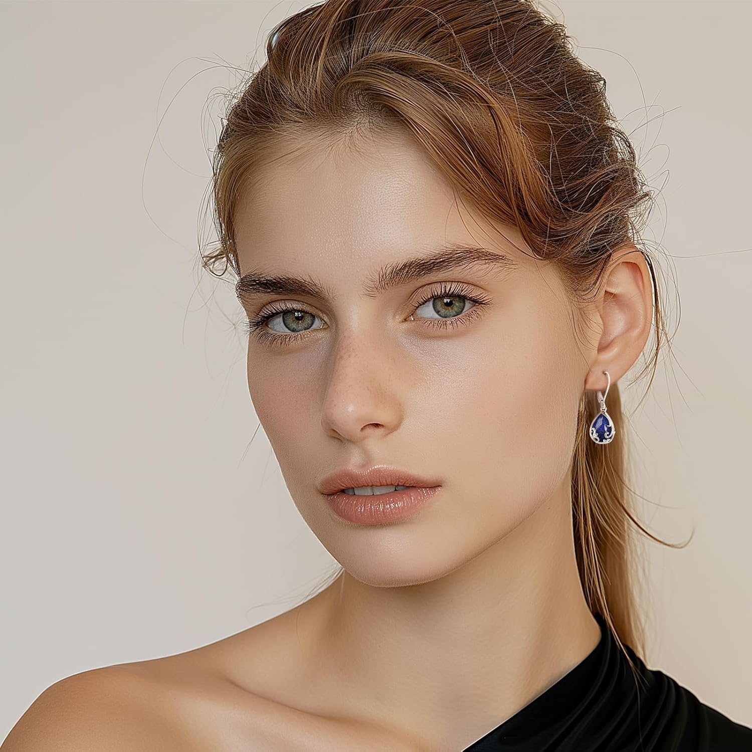 Dangle Earrings Sterling Silver Moonstone/Turquoise/CZ/Crystal Earrings for Women Tree of Life Animal Filigree Leverback Earrings Jewelry Gifts - Image 7