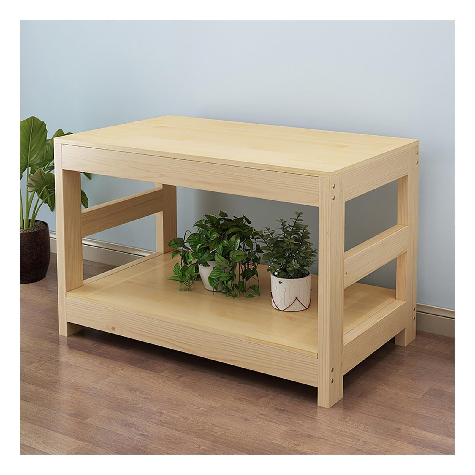 Armadietto Acquario, Supporto in Legno per Acquario | Legno Massello di Pino, Struttura Rinforzata, 2 Ripiani, Capacità di Carico 500 kg(70x50x70cm/28x20x28in)