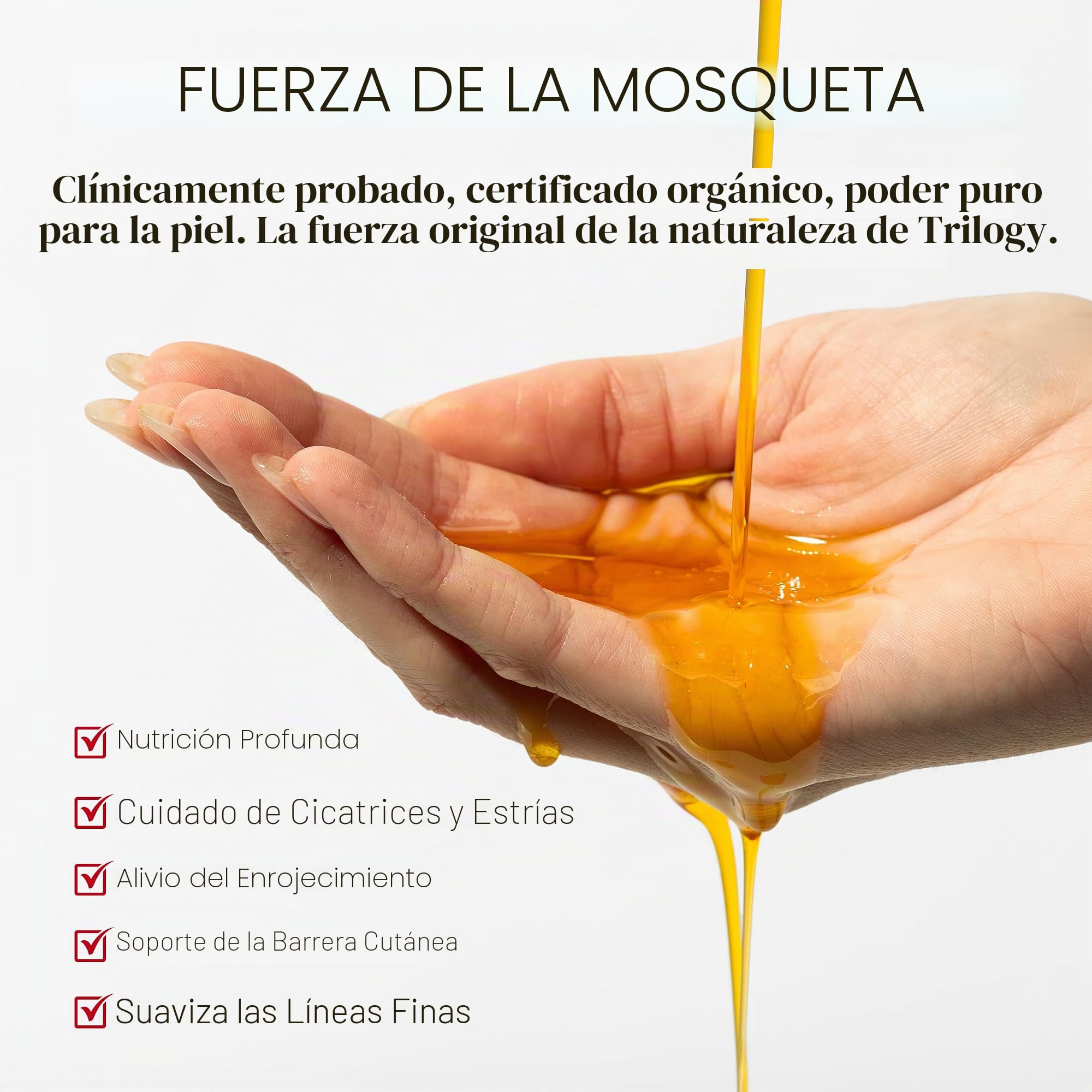 Aceite de rosa mosqueta orgánico certificado Trilogy (1 x 45 ml)
