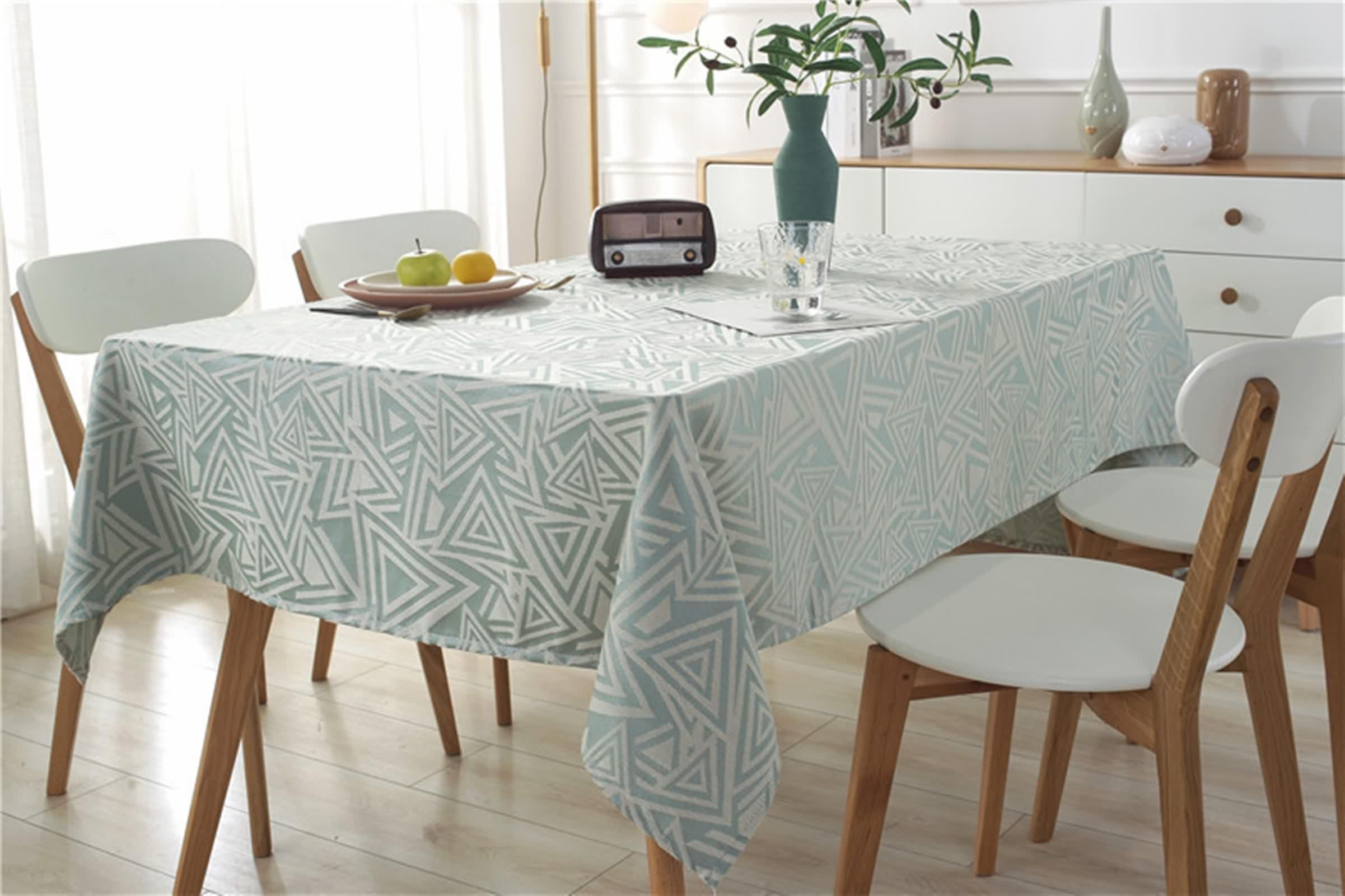 Tovaglia Verde Promessa Di Matrimonio, Tovaglia Tavolo Cucina Poliestere Jacquard A Triangolo Copritavolo 135X180CM per Compleanno Festa