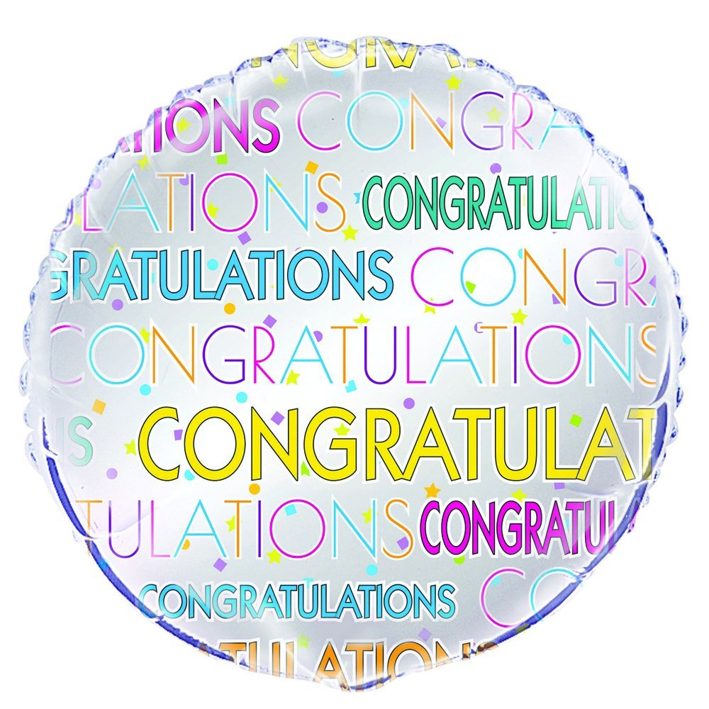 „Congratulations“-Folienballon In Schwarz-gold – 46 Cm Groß, Perfekt Für Abschluss, Verlobung Oder Jubiläum