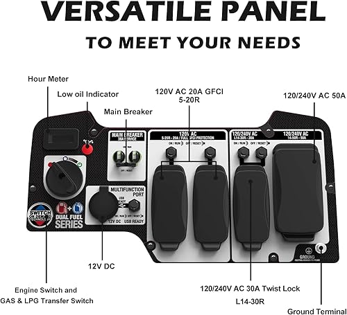 Vista 7 de A-iPower SUA15000EC SUA15000E Generador ultra resistente de 15,000 vatios, cumple con EPA/CARB