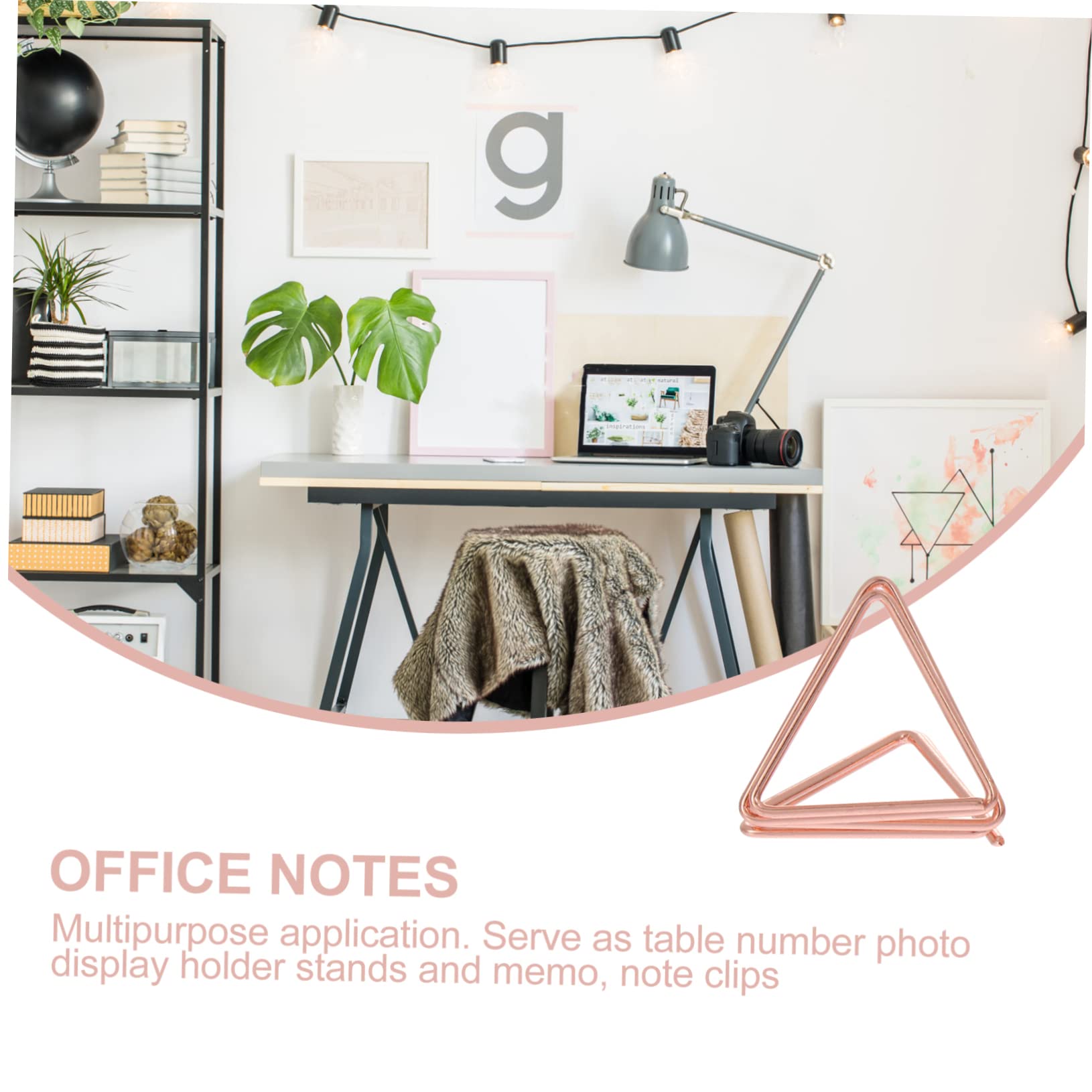 LALAFINA 25Pcs Double Triangle Memo Clips Creative Photo Display Holders for Weddings Parties and Home Decor Desktop Ornaments for Notes and Photos