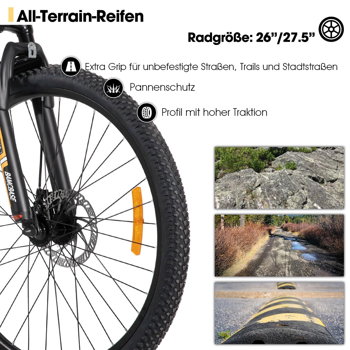 Hiland 26 - Bicicleta de montaña de 27,5 pulgadas, para hombre y mujer, con marco de aluminio, 21 velocidades, con freno de disco, color negro, azul, verde, morado y blanco