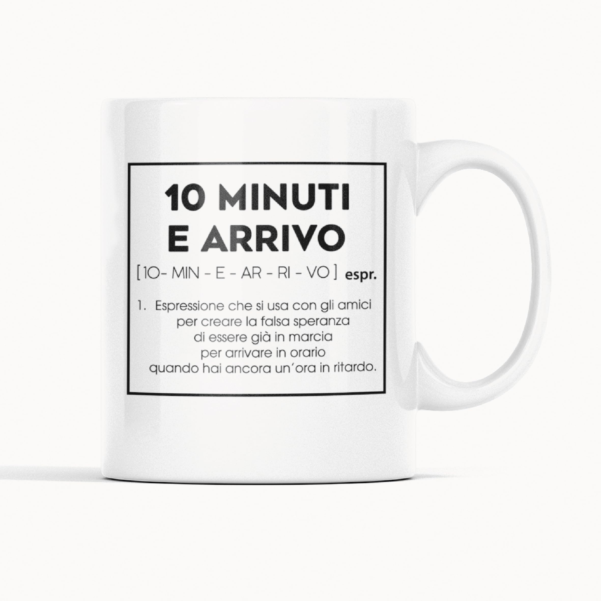 Gesar Tazza Divertente da Ufficio - Tazza " 10 Minuti e Arrivo " - Idee Regali Originali e Divertenti per Uomo e Donna - Tazza regalo di compleanno - Idee regalo di Natale - Frasi Divertenti