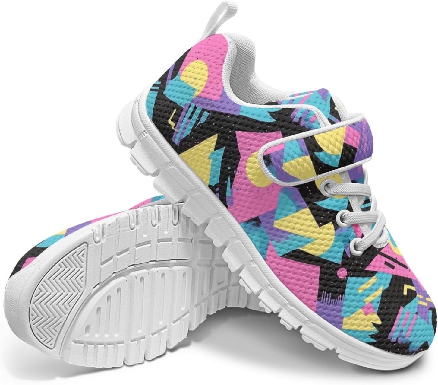 Shoes for Girls Fashion Floral Print Athletic Sneakers Comfy Breathable Sports Runn... - Image 2