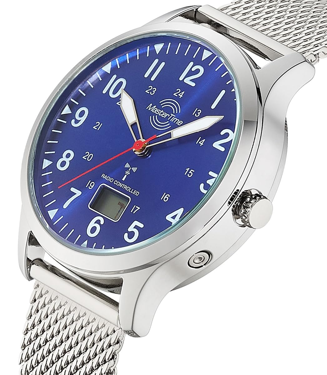 Master Time Funk Quarz Herren Uhr Analog-Digital mit Edelstahl Milanaise Armband MTGA-10961-32M