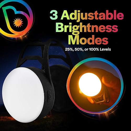 Miniatura 3 de Brightz SiteBrightz - Luz LED para tienda de campaña, clips magnéticamente en los bordes de la tienda de campaña, luces de campamento recargables