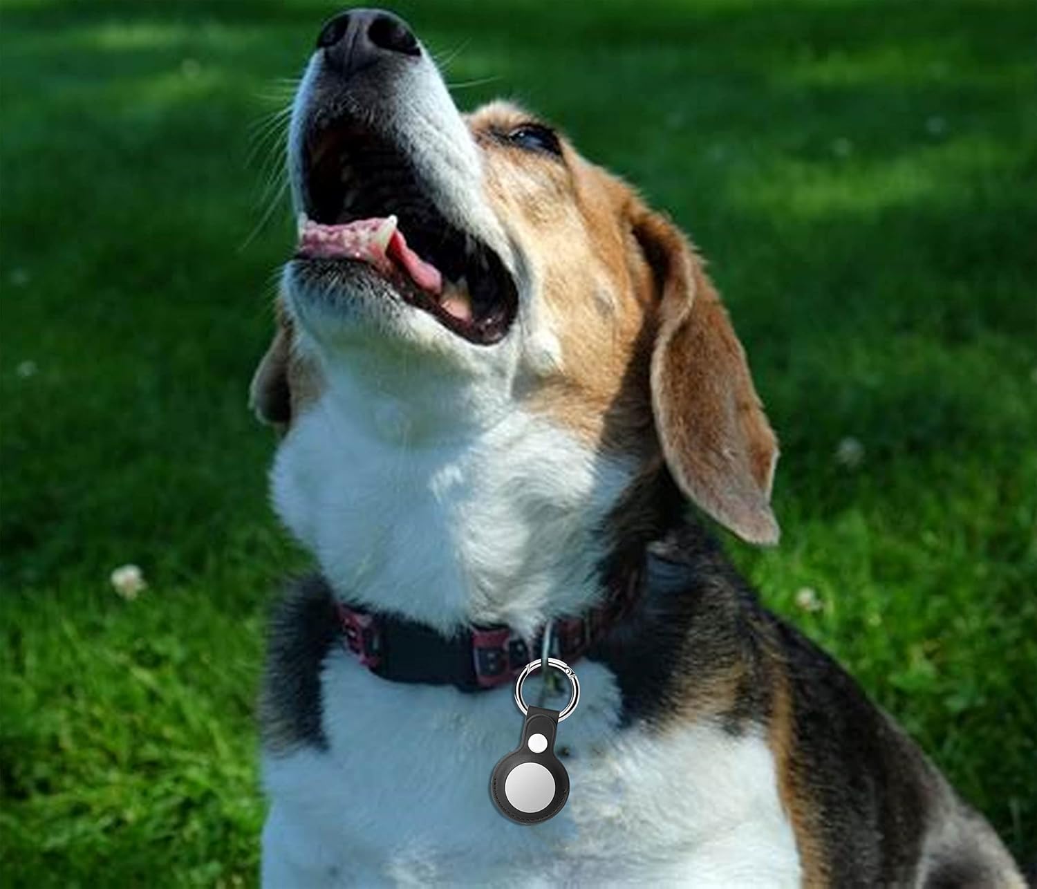 4 pack air tag case with keychain leather airtag holder cover with 8 screen protector film 4 front 4 back for apple tagmutiple color