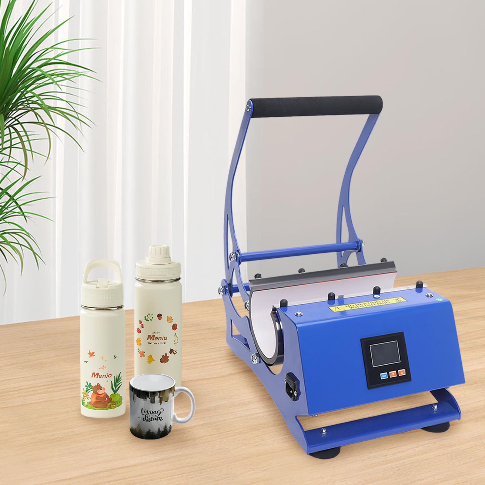 Pressa a sublimazione 6 in 1, multiforme, 200 ℃ e tazza a sublimazione con display digitale, stampa a trasferimento a caldo per regali personalizzati, tazze in ceramica
