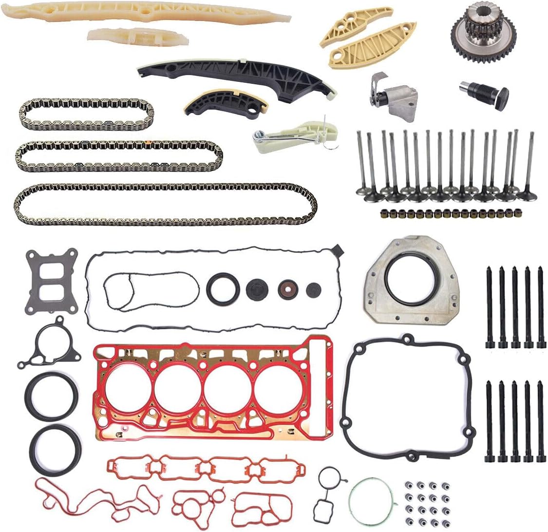 Timing Chain Engine Gasket Valves Kit Replacement for Audi A4 Q5 TT VW GTI GLI 1.8T 2.0T CJS CPPA 06H103171F 06F129717D