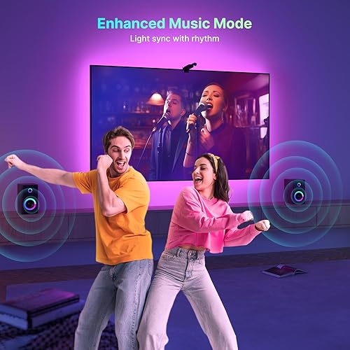 Miniatura 5 de deerdance Retroiluminación LED de TV Sincronización a pantalla Luces LED de TV que cambian con imagen de TV, luz LED de TV inmersiva con sensor AR,