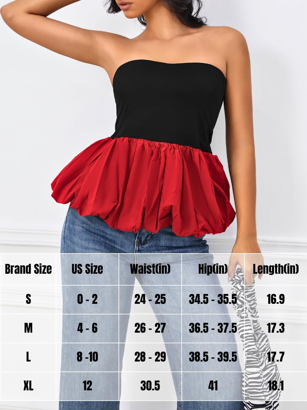 High Waisted Bubble Skirt, As Babydoll Tops, Mini Ruffle Skirts for Women, Mini Hem Tummy Control - Image 6