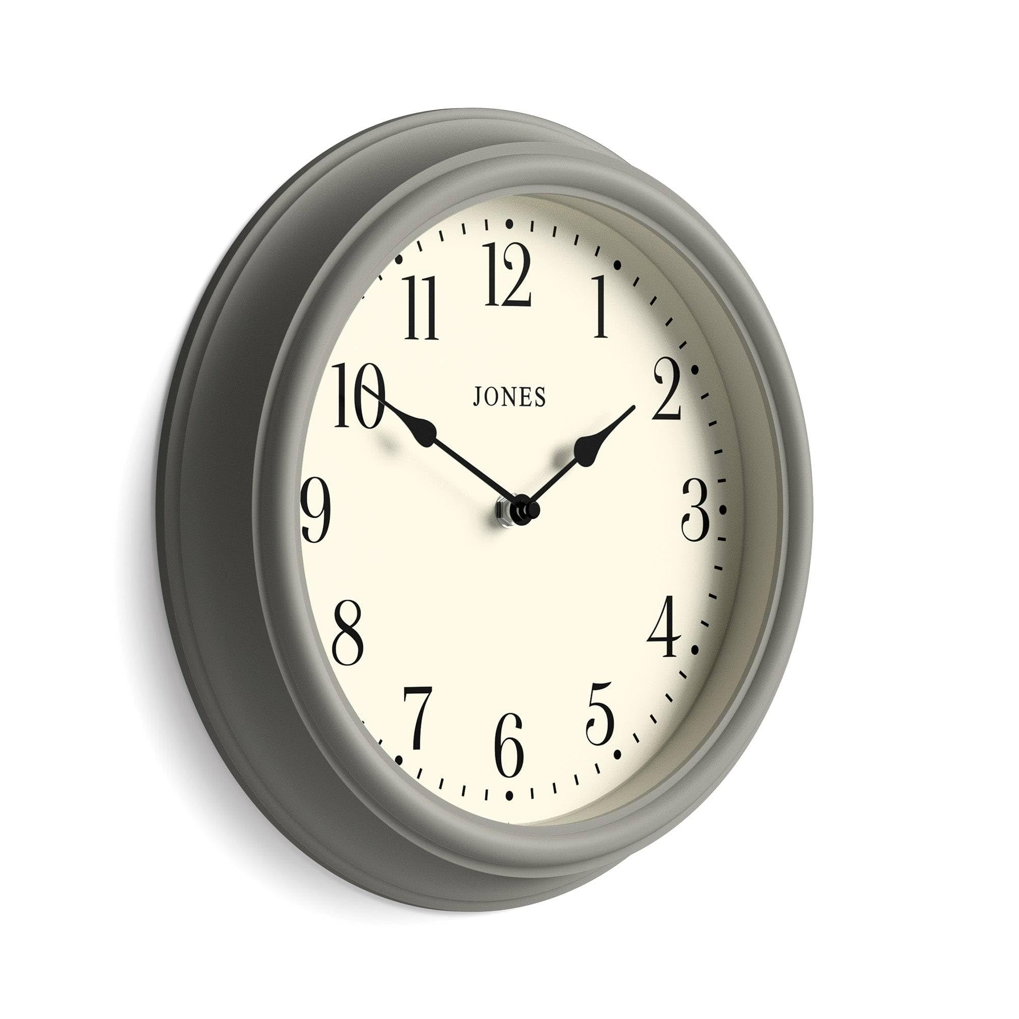Jones Clocks Grey/Arabic Numerals Jones Clocks® Venetian Wall Clock | Classic Round Clock | 30Cm | | | Traditional Design Ideal For Kitchen, Living Room Or Bedroom