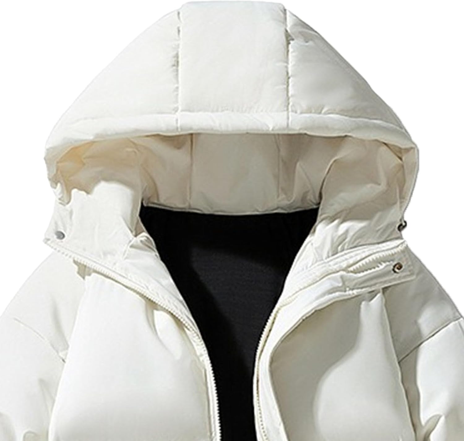 Maiyifu-GJ Men's Lightweight Puffer Jacket Hooded Warm Quilted Jackets Windproof Thicken Down Coat Outerwear