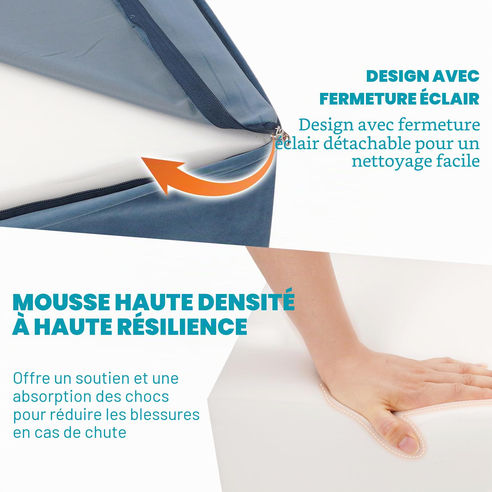 Parcours motricité bébé – 5 pièces Soft Play Corner Climber, Blocs de Construction Souples Géants en Mousse, Jouets d'escalade Éducatifs pour Bébé 1 Ans+, Design Lavable (Couleur)