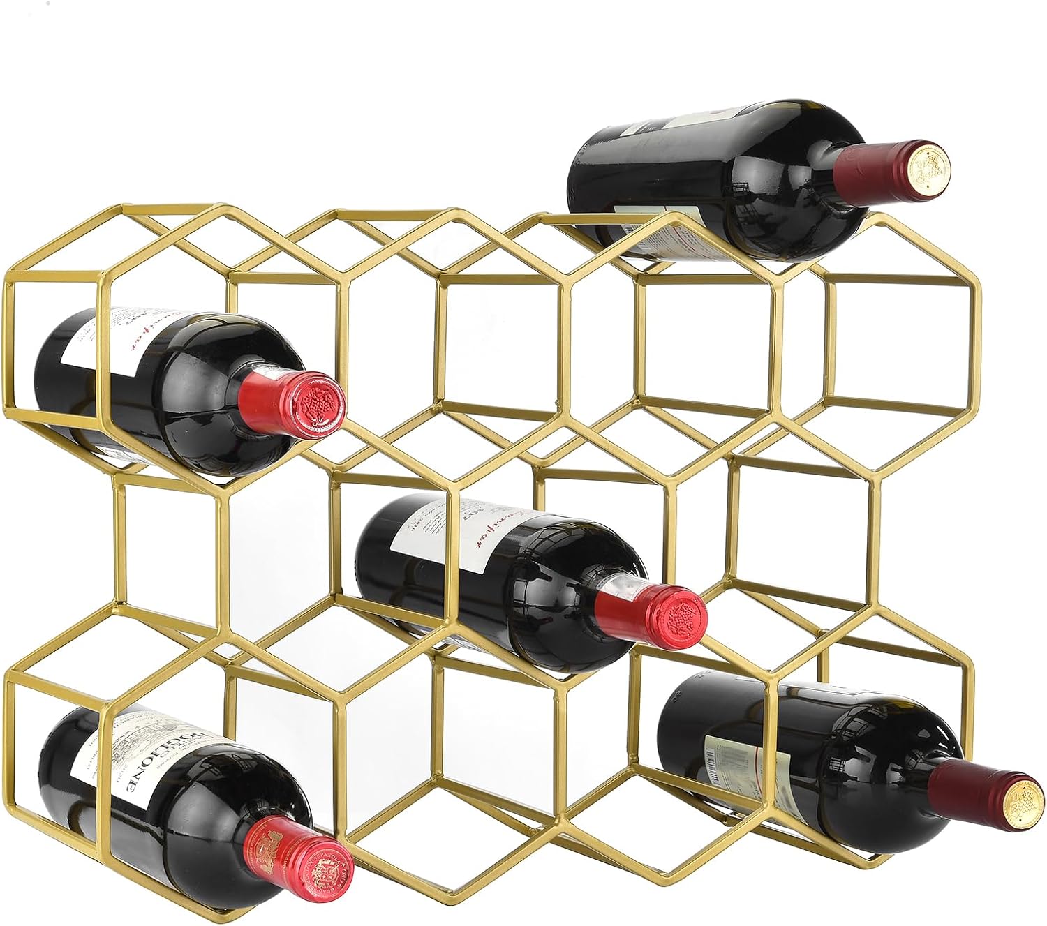 5.3 Lb Countertop Wine Rack Tabletop Wine Holder & Wine Bottle Storage Rack, No Assembly Modern – Holds Up to 14 Standard Wine Bottle