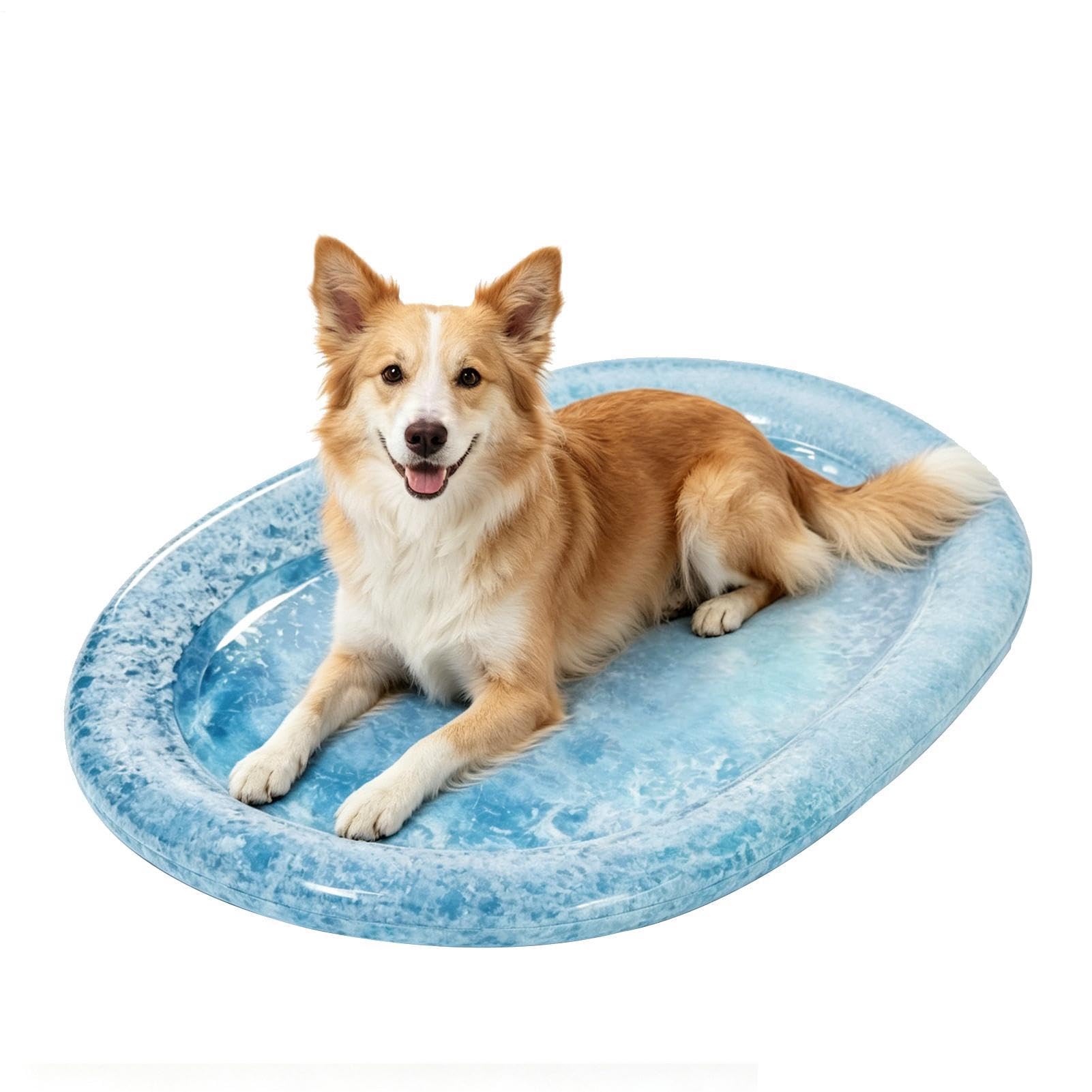 Generisch Kühlendes Hundebett | Faltbare Welpen-Eisbettdecke | Sommer Katzen-Kühlmatte,Damit Hunde im Sommer cool bleiben, für Innen- und Außenbereich, Terrasse, Reise, Transportbox, Balkon,