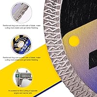 Vista 4 de 5 unids/lote Hoja de azulejo de 4.5 pulgadas Hoja de diamante de porcelana súper fina para cortar azulejos de porcelana, azulejos de granito