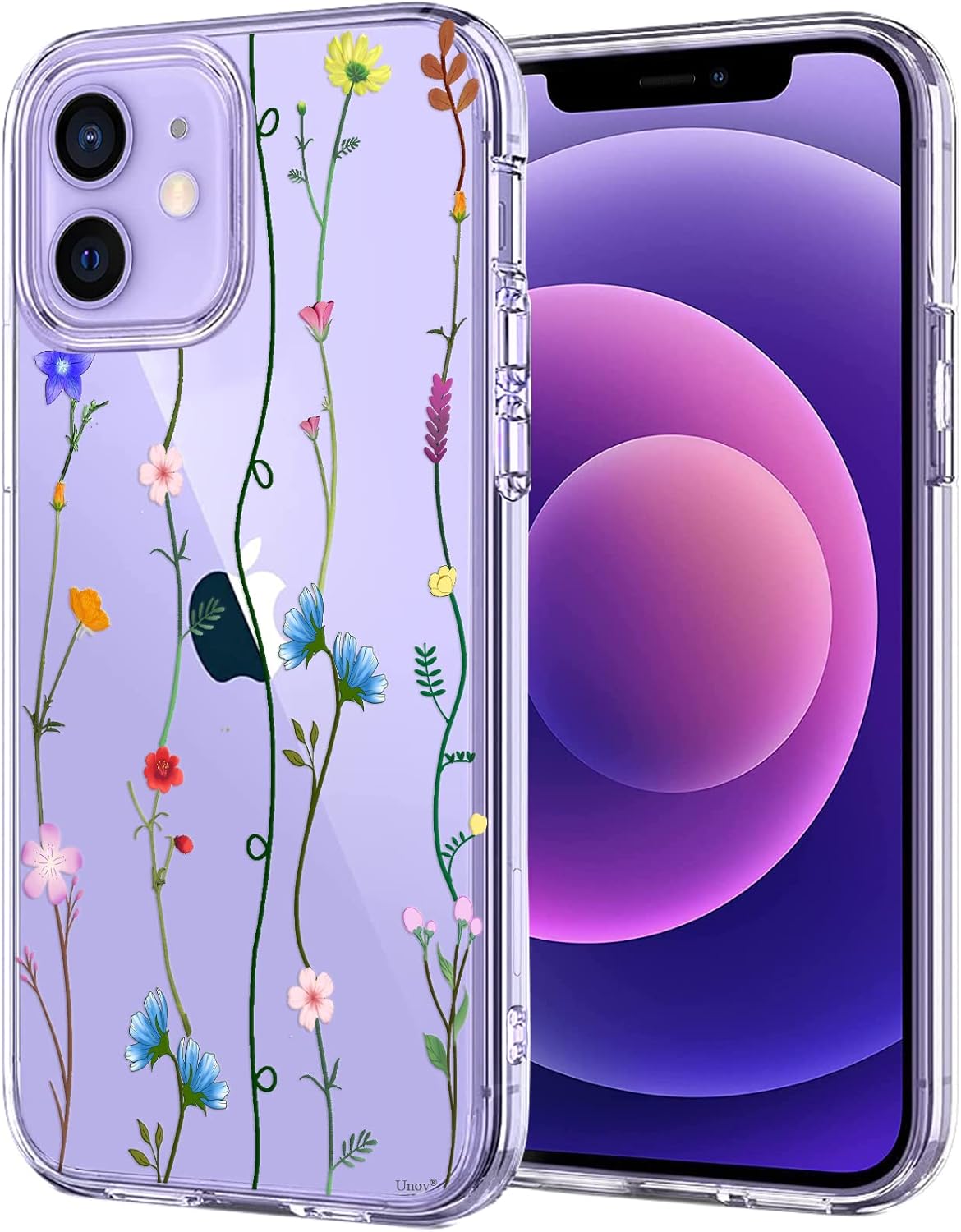 Unov Case Compatible with iPhone 12 iPhone 12 Pro Case Clear with