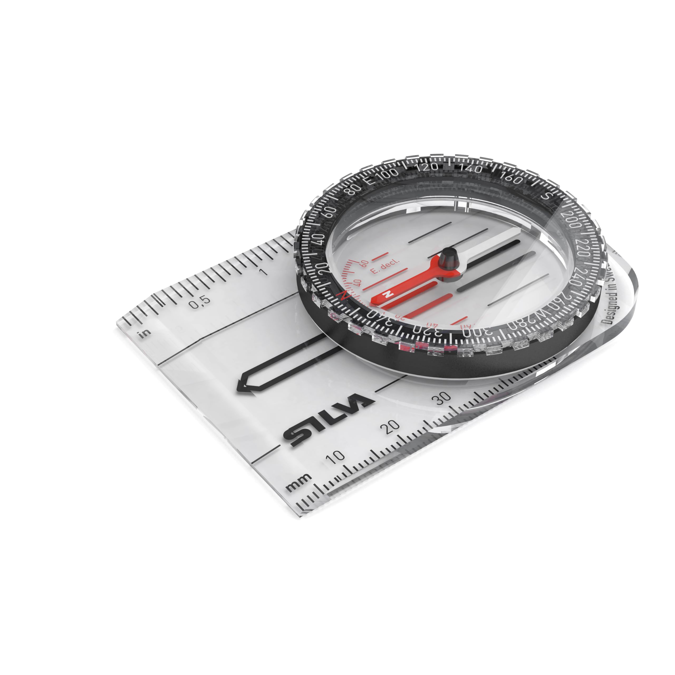 Outdoor Compass - Map Compass Starter 1-2-3 for Beginners & Children - Scout Compass - Measuring Scales in mm & Inches - Mini Small - Hiking Marching Compass