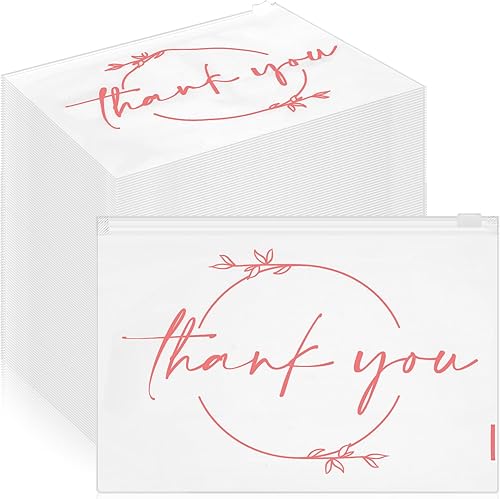 Miniatura 1 de Ireer 100 bolsas de maquillaje de regalo de agradecimiento, bolsas de cosméticos EVA con cremallera, bolsas de agradecimiento, mini bolsa de aseo a