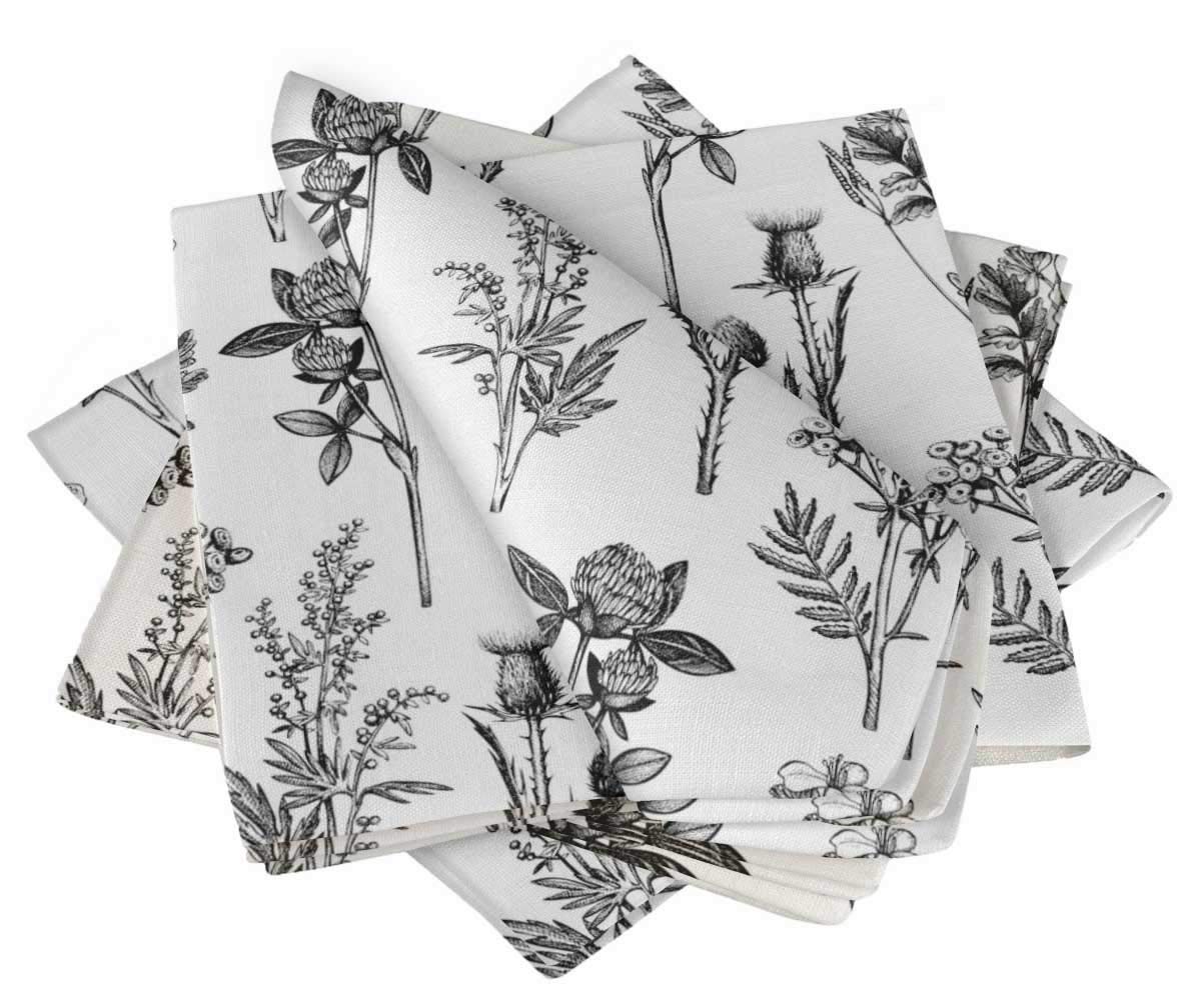 Serviettes de table réutilisables S4Sassy trèfle floral pour remplacer le papier jetable