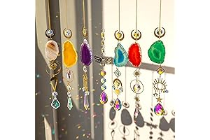 7 PCS Crystal Suncatchers for Enhancing Feng Shui with Colorful Rays