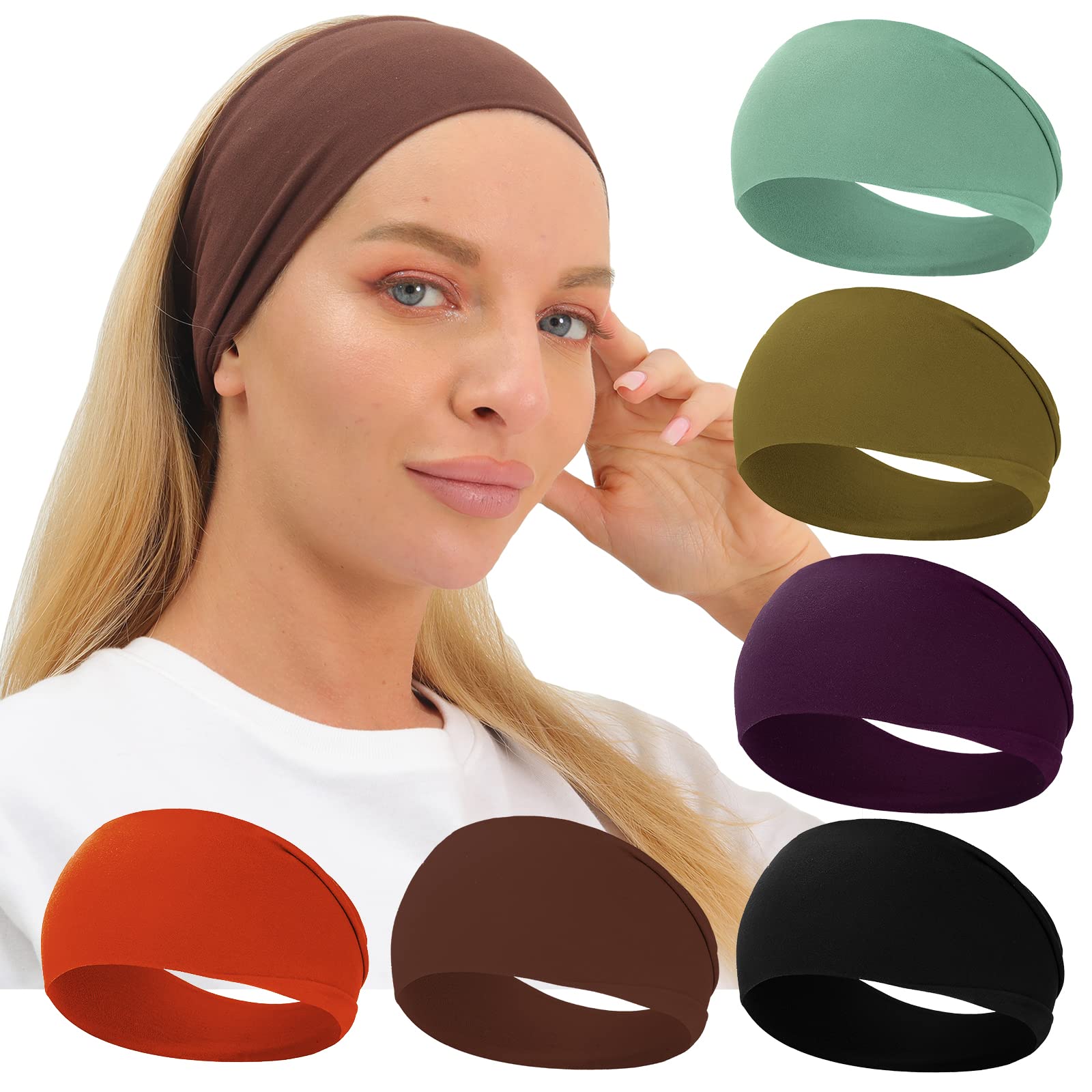RITOPER - Diademas de Entrenamiento para Mujer, Antideslizantes, supersuaves, para Yoga, Correr, Entrenamiento, Bandas elásticas para el Cabello para Mujer, Diademas para el Cabello