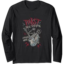 PBR Weathered Pabst Served Here Retro Skeleton Band Original Long Sleeve T-Shirt