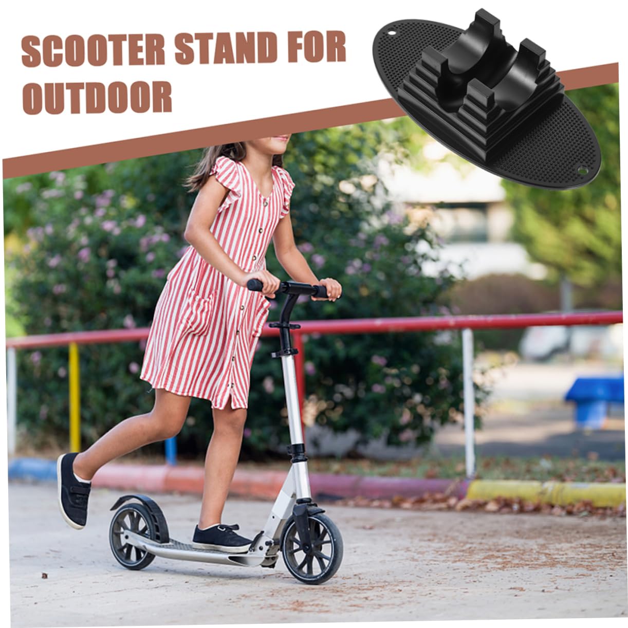 BESTonZON 3 Stück Rollerbodenhalterung aus PC für Scooter und Kinderfahrrad