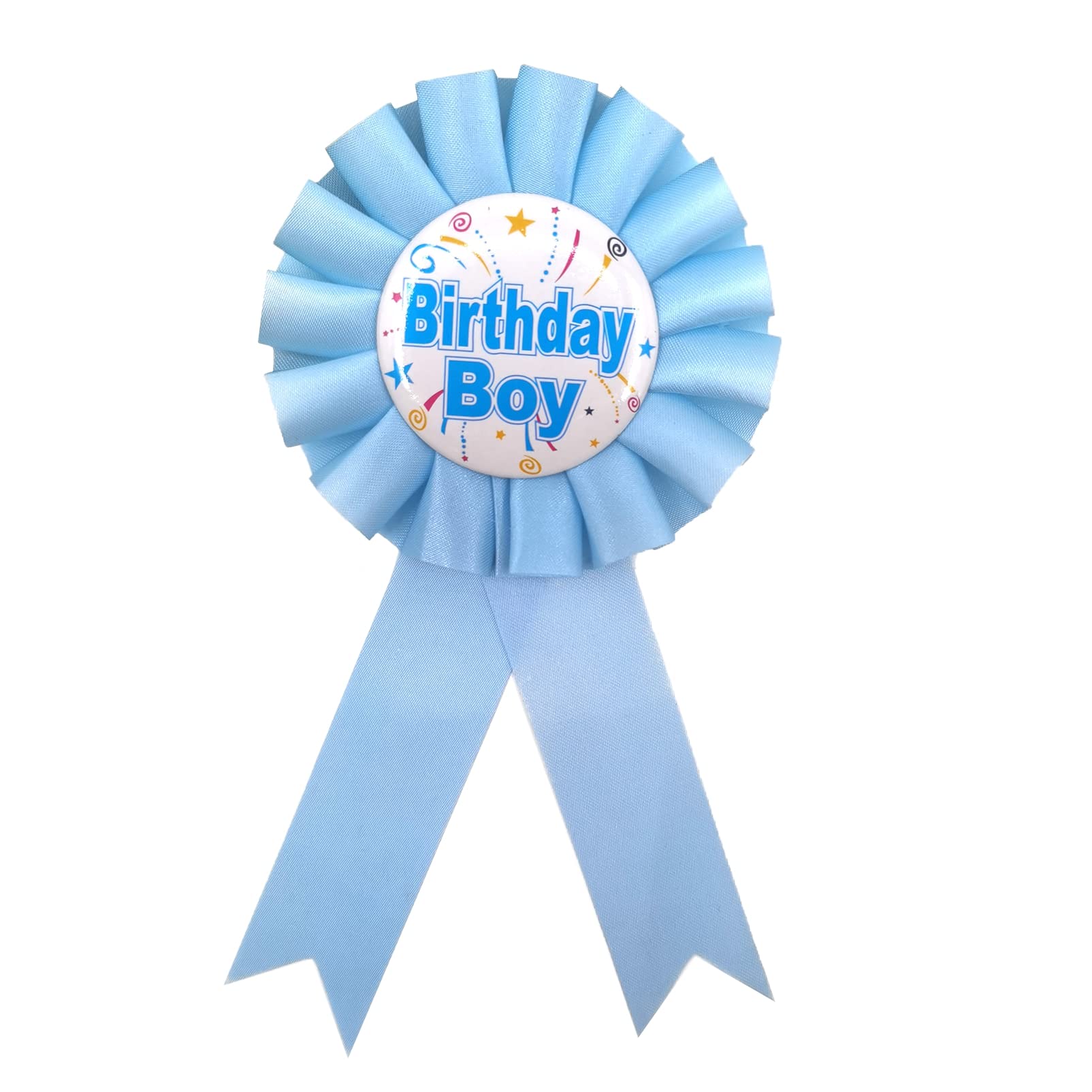 Maggidea Birthday Boy Rosette Badge Baby Blue Birthday Boy Award Ribbon ...