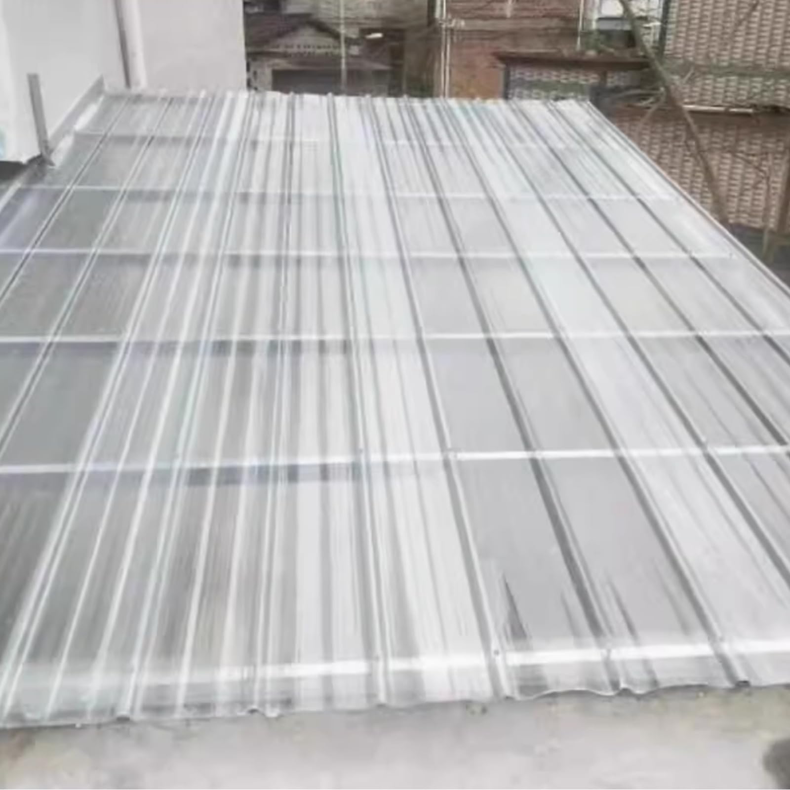 Panel para Tejado Transparente de 2mm,Paneles de Tejado de Revestimiento de Techo de Invernadero de Cochera,Placa de Iluminación Natural de FRP Aislamiento Térmico (0.9x1.4m/35x55in,5 pcs)