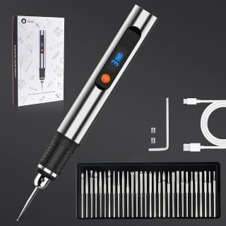 Engraving Pen, Wireless Portable Metal Engraving Tool, Beginner-Friendly Engraver, 30 Engraving Bits for Metal, Wood, Glass, and Plastic, Handmade Gift DIY