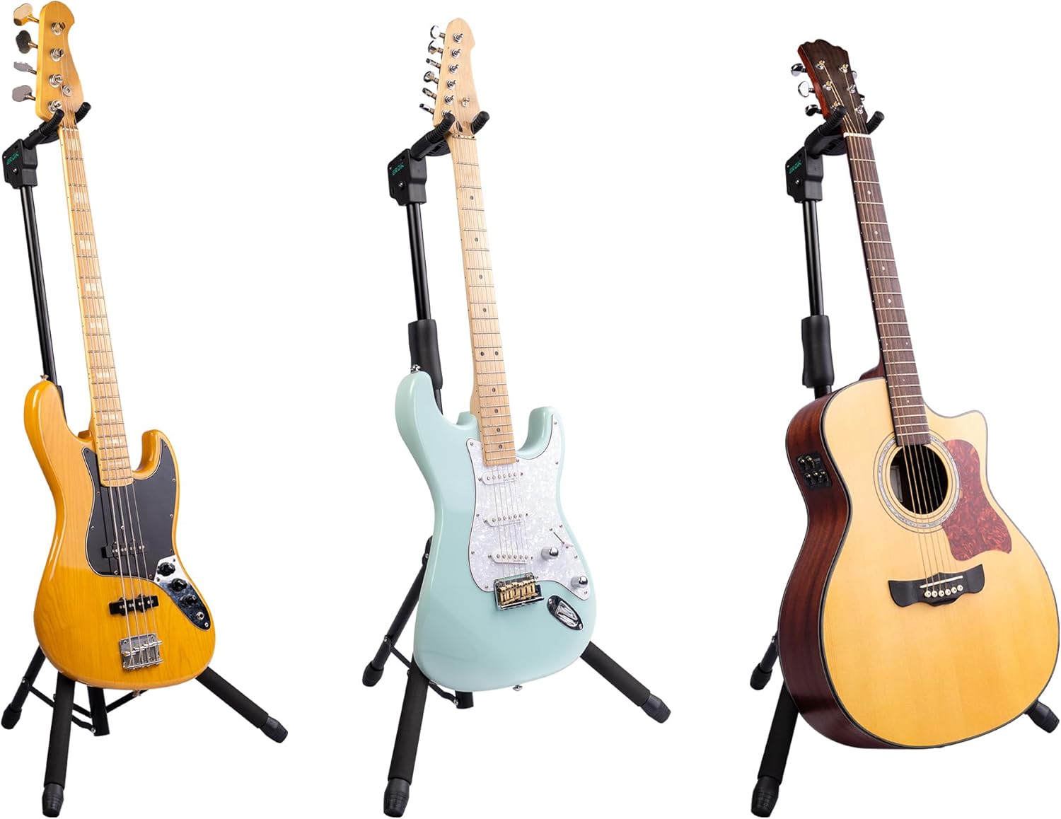 EROK Guitar Stand - Heavy Duty Auto-Lock, Adjustable for Acoustic/Electric Guitars & Bass, 33lbs Capacity, 360° Non-Slip Base | Portable for Stage/Travel/Studio