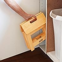 Vista 10 de ECR4Kids Taburete plegable con asa, muebles para niños, natural