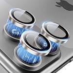 Hoerrye for iPhone 16 Pro Max/iPhone 16 Pro Camera Lens Protector [1:1 Keep Original Lens Design ＆ 10X shatterproof] TOP 9H+ Tempered Glass Camera Cover Accessories Case Friendly,Black