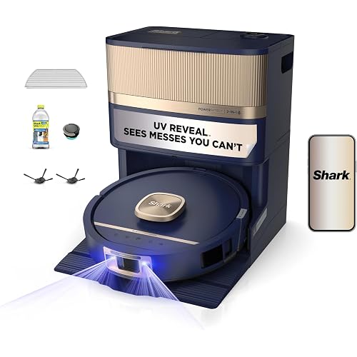 Shark UV Reveal PowerDetect Robot Vacuum, Blue Harbor, RV3025XEUSBL