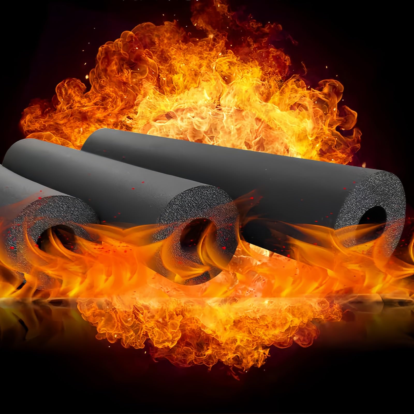Confezione da 10 Tubi Isolante per Tubature, Tubi Flessibili in Schiuma, Coperture per Tubi In Polietilene per Rubinetti, Schiuma Isolante Protezione Antigelo(48x20x1800mm)