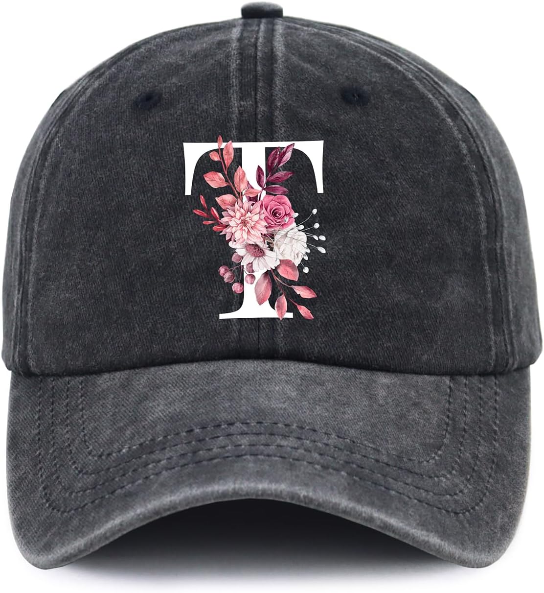 Classic Alphabet A-Z Hats for Women, Adjust Cotton Cute Letter Baseball Cap